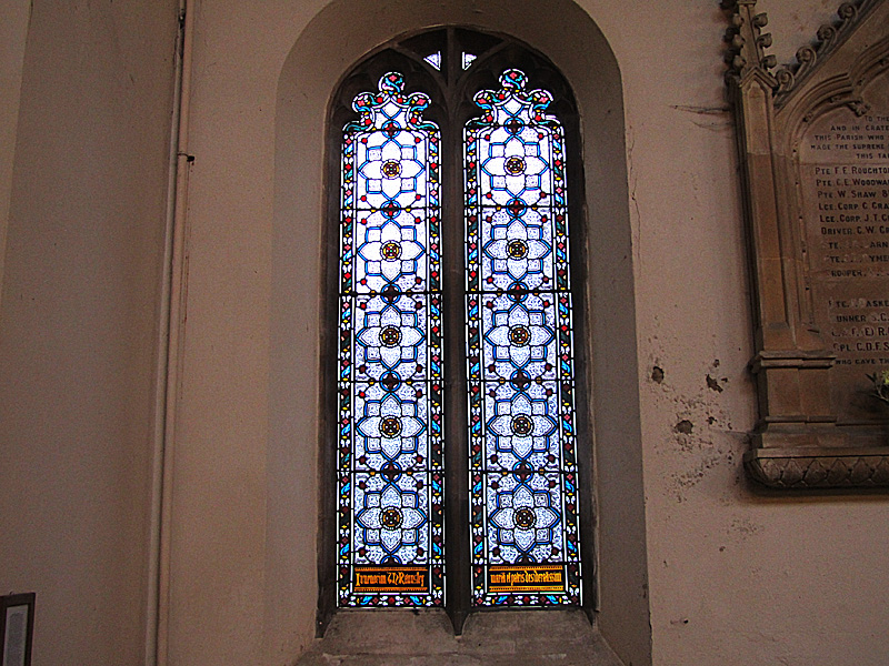 Rawnsley, Thomas Hardwicke - Hardwicke's Grandfather - Memorial Window, St Andrews, Halton Holgate