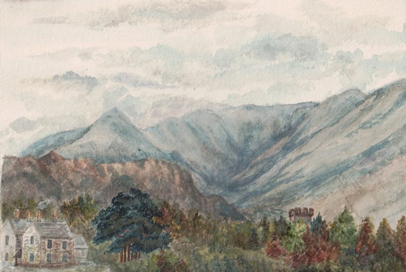 Wray Castle and Vicarage, 1879