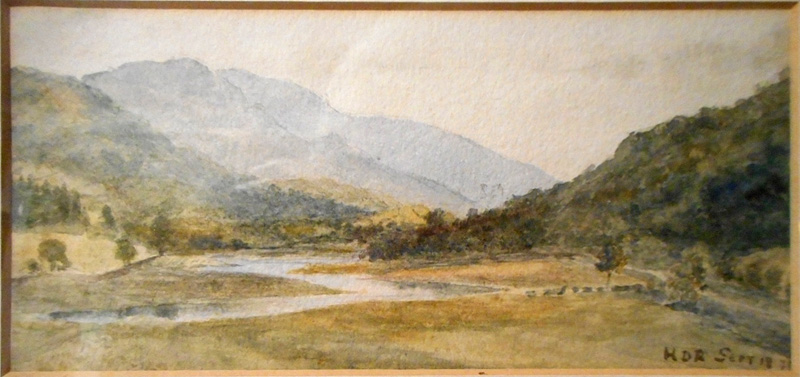 Watercolour by HDR: Possibly of Mawddach Estuary near Barmouth 1871