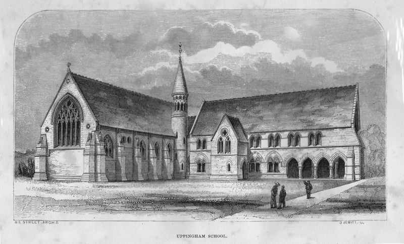 Uppingham School Chapel and Old School Room, 1868 (Uppingham School Archives)